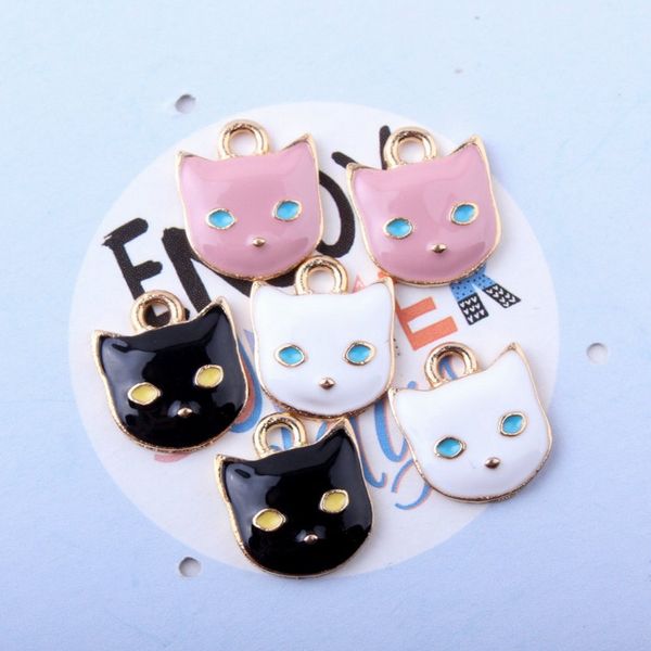 bulk 120pcs/lot candy color enamel cut cat face charms pendant 12*13mm white, black, pink colors, Bronze;silver
bulk 120pcs/lot candy color enamel cut cat face charms pendant 12*13mm white, black, pink colors, Bronze;silver