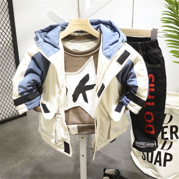 2 3 4 5 6 y kids tracksuit thicken cartoon cotton jacket coats plus velvet long-sleeved shirt jeans toddler boys clothing sets, White
2 3 4 5 6 y kids tracksuit thicken cartoon cotton jacket coats plus velvet long-sleeved shirt jeans toddler boys clothing sets, White