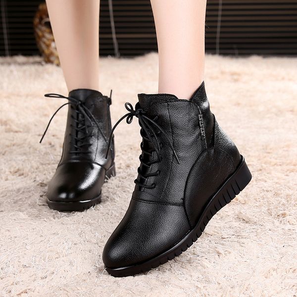 plus size ankle boots for women autumn winter shoes woman genuine leather warm platform flat boots women uik90, Black
plus size ankle boots for women autumn winter shoes woman genuine leather warm platform flat boots women uik90, Black