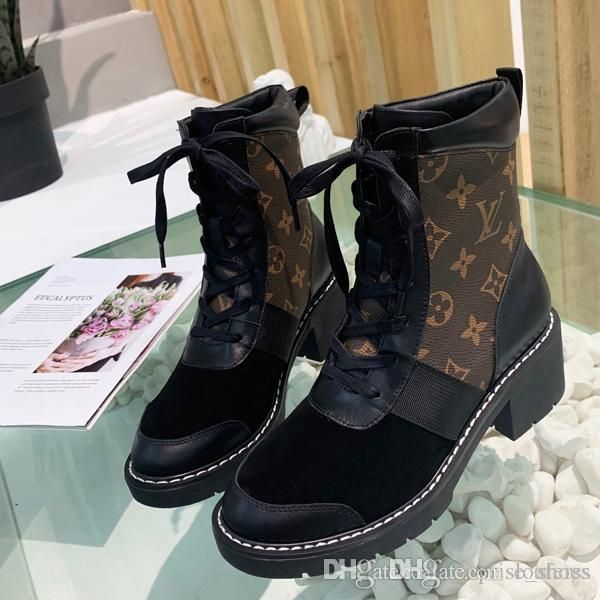 new ladies boots leather thick heel women's shoes casual winner thick bottom desert boot fashion women's shoes, Black
new ladies boots leather thick heel women's shoes casual winner thick bottom desert boot fashion women's shoes, Black