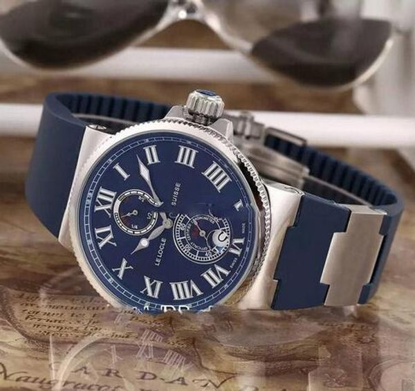 new ulysse marine maxi 263-67-3/43 steel case blue dial date power reserve automatic mens watch blue rubber strap sports watch 8 colors un87, Slivery;brown
new ulysse marine maxi 263-67-3/43 steel case blue dial date power reserve automatic mens watch blue rubber strap sports watch 8 colors un87, Slivery;brown