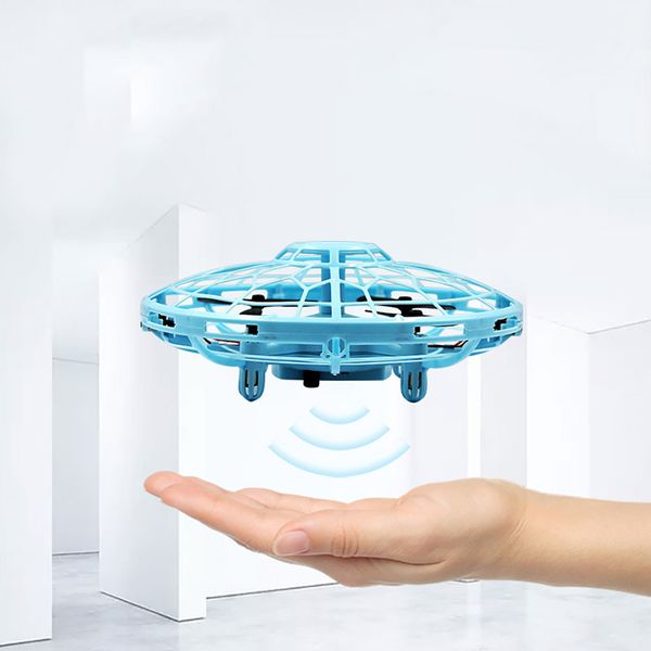 mini ufo drone kids toys infrared sensing control interactive aircraft gesture induction controlled altitude hold quadcopter new