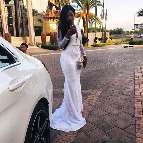deep v-neck long sleeves mermaid evening dresses white lace occasion dress prom party gowns bridal wear, Black;red
deep v-neck long sleeves mermaid evening dresses white lace occasion dress prom party gowns bridal wear, Black;red