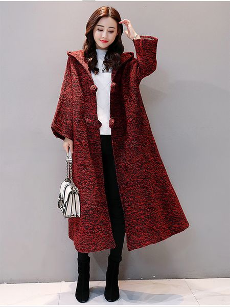 autumn winter new thick coat female large size loose thin temperament fashion long hooded women's cardigan coat women's clothing, Black
autumn winter new thick coat female large size loose thin temperament fashion long hooded women's cardigan coat women's clothing, Black