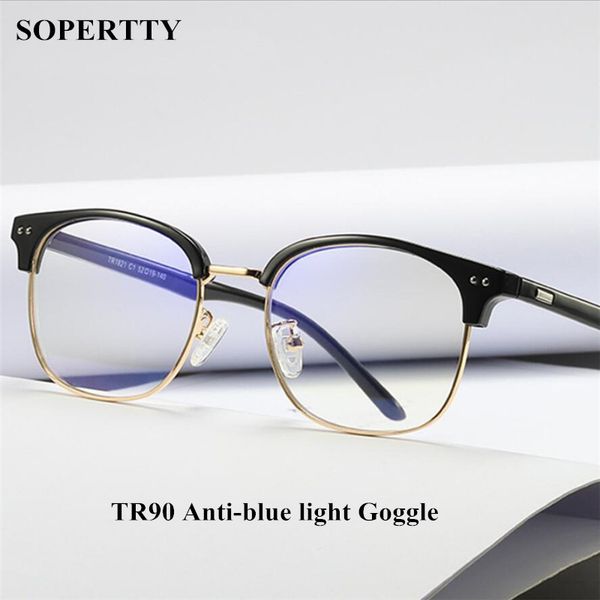 black anti blue light semi rimless game optical glasses men & women tr90 half frame eyewear metal hinge b1821, White;black
black anti blue light semi rimless game optical glasses men & women tr90 half frame eyewear metal hinge b1821, White;black