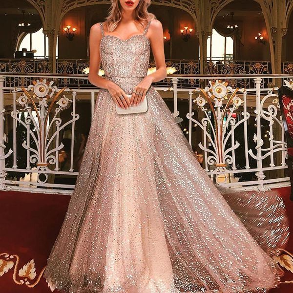 fashion spagehetti strap prom dresses 2020 sequins ruffle custom made formal evening dresses womens party gown, Black
fashion spagehetti strap prom dresses 2020 sequins ruffle custom made formal evening dresses womens party gown, Black