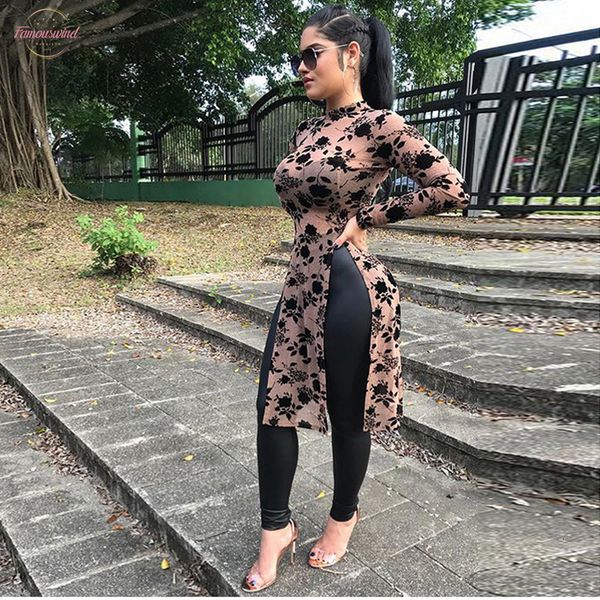 high street casual t shirt feme summer flower print turtleneck long sleeve tees double side split long tees, White
high street casual t shirt feme summer flower print turtleneck long sleeve tees double side split long tees, White