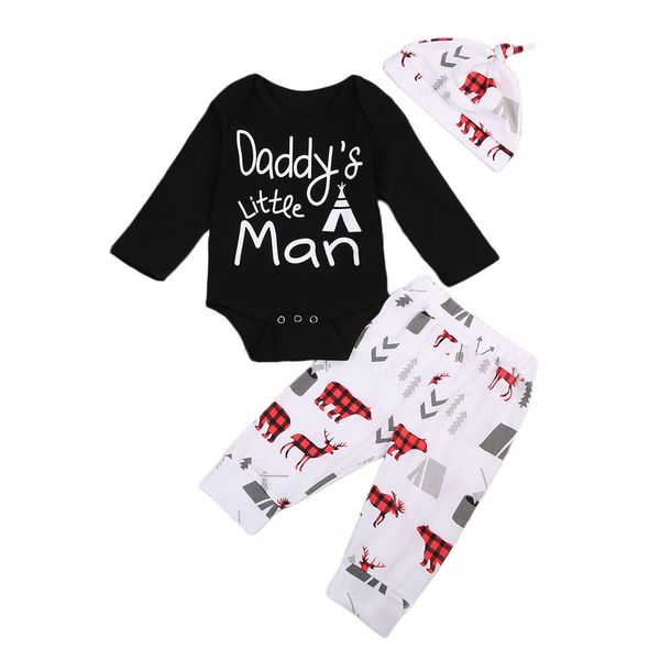 daddy's little man newborn baby boys black letter long sleeve romper playsuit +animal pant+hat outfits clothes 0-18m, Pink;blue
daddy's little man newborn baby boys black letter long sleeve romper playsuit +animal pant+hat outfits clothes 0-18m, Pink;blue