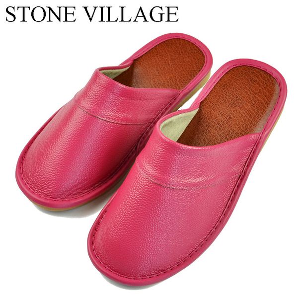 stone village genuine home slippers indoor women leather flat with sandals lady casual summer shoes y200424, Black
stone village genuine home slippers indoor women leather flat with sandals lady casual summer shoes y200424, Black