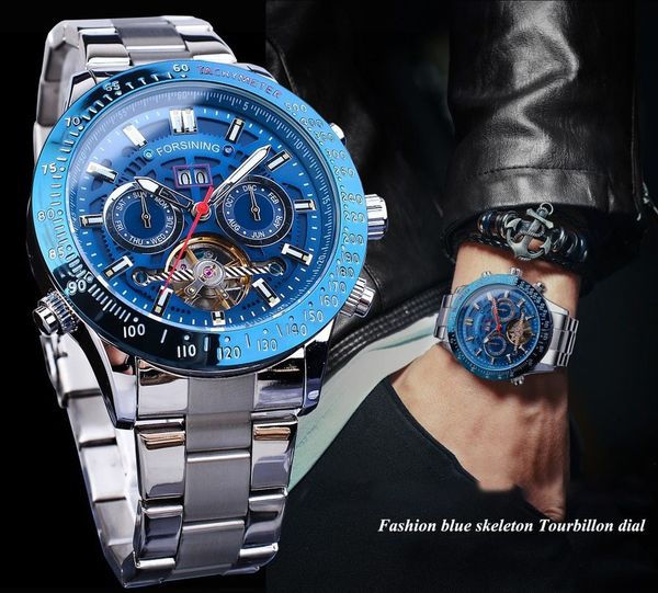 new forsing men's fashion wristwatch leisure multifunctional silver blue tourbillon full automatic mechanical watch, Slivery;brown
new forsing men's fashion wristwatch leisure multifunctional silver blue tourbillon full automatic mechanical watch, Slivery;brown