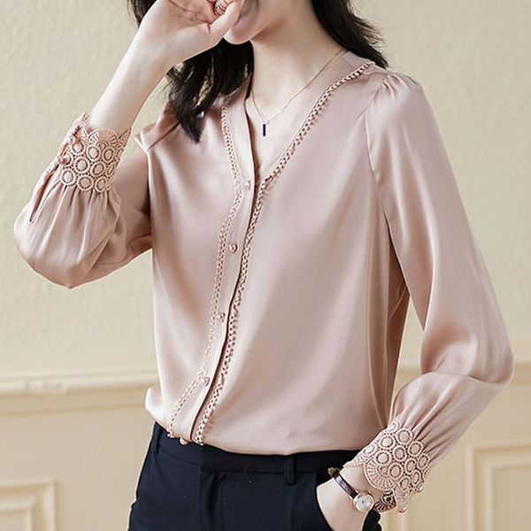 spring fall fashion women v neck lace patchwork long sleeve white imitation silk shirt blouse , 3xl blouses for woman
spring fall fashion women v neck lace patchwork long sleeve white imitation silk shirt blouse , 3xl blouses for woman