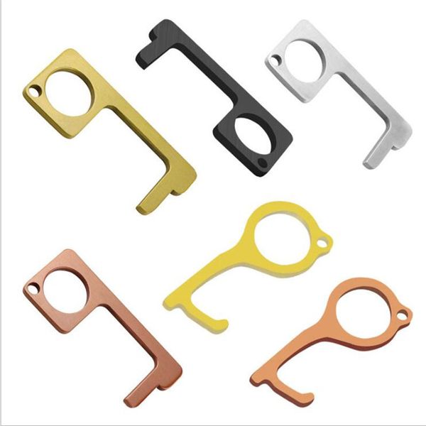 the version of strong covidvirus edc handheld clean key no contact door opener stylus keychain button pusher, Silver
the version of strong covidvirus edc handheld clean key no contact door opener stylus keychain button pusher, Silver
