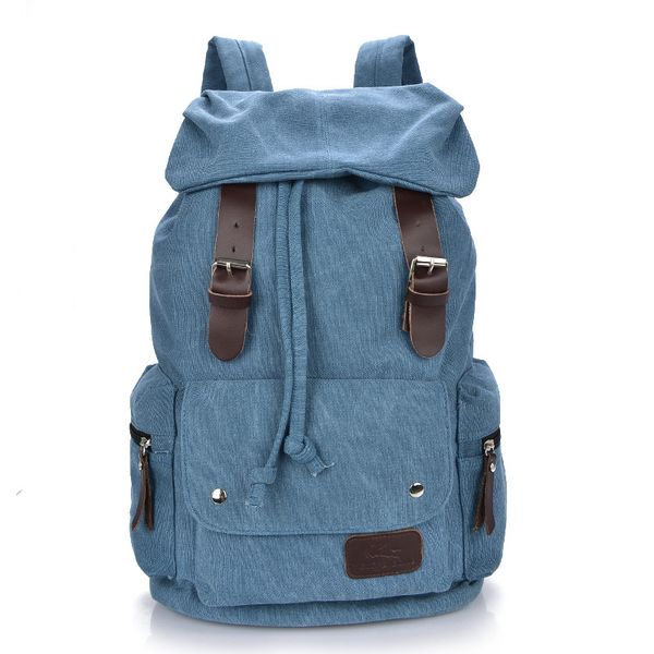 outdoor canvas backpack casual student bag large capacity canvas mountaineering bag