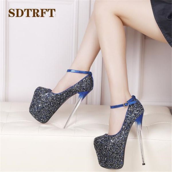 sdtrft sequins pumps ladies platform shoes woman 19cm ultra high thin heels zapatos mujer nighclub ankle strap single stiletto, Black
sdtrft sequins pumps ladies platform shoes woman 19cm ultra high thin heels zapatos mujer nighclub ankle strap single stiletto, Black
