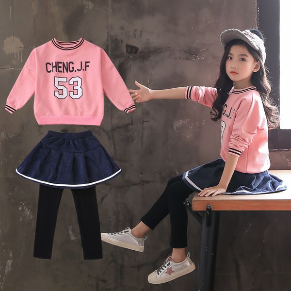 children kids clothes sets for girls 'suits spring fall long sleeve letter coat+ skirt pants two pieces 4-12 ages 4-12 ages t200413, White
children kids clothes sets for girls 'suits spring fall long sleeve letter coat+ skirt pants two pieces 4-12 ages 4-12 ages t200413, White