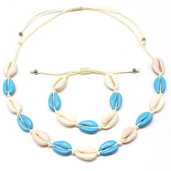 exclusive design colorful shell necklace&bracelet set ocean beach environmental protection zinc alloy seashell fashion jewelry, Silver
exclusive design colorful shell necklace&bracelet set ocean beach environmental protection zinc alloy seashell fashion jewelry, Silver