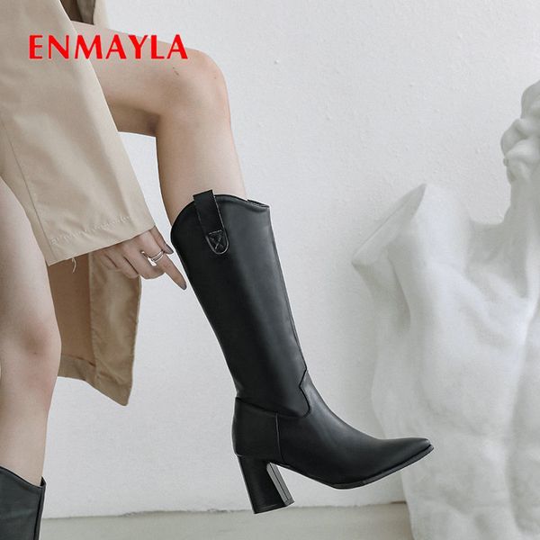 enmayla women boots pu riding boots knee-high equestrian womens winter fashion 2019 square heel pointed toe fashion size 34-43, Black
enmayla women boots pu riding boots knee-high equestrian womens winter fashion 2019 square heel pointed toe fashion size 34-43, Black