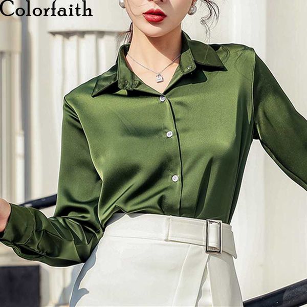 women's blouses & shirts colorfaith 2021 spring summer blouse single-breasted lapel solid loose satin casual elegant wild bl9189, White
women's blouses & shirts colorfaith 2021 spring summer blouse single-breasted lapel solid loose satin casual elegant wild bl9189, White