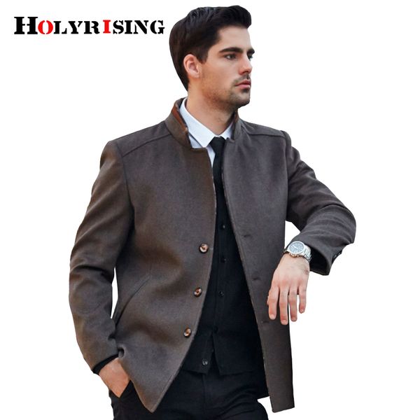 men business casual woolen coats male clothing brand 50% wool men's jackets single breasted overcoat #18210 holyrising, Black
men business casual woolen coats male clothing brand 50% wool men's jackets single breasted overcoat #18210 holyrising, Black