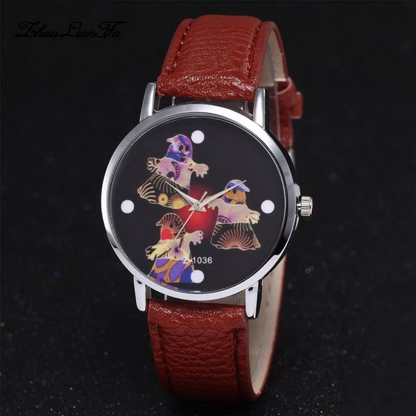 women quartz wristwatch pu leather wristband pattern round dial watch gifts ll@17, Slivery;brown
women quartz wristwatch pu leather wristband pattern round dial watch gifts ll@17, Slivery;brown