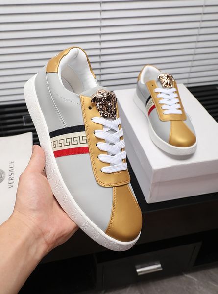 new style high-end luxury men's casual sports basketball shoes fashion design brand platform men's shoes retro medusa pattern size, Black
new style high-end luxury men's casual sports basketball shoes fashion design brand platform men's shoes retro medusa pattern size, Black