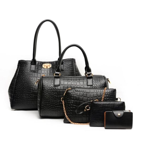 alligator pattern composite bags for women 5pcs/set women's handbags messenger shoulder bag wallet clutch bags ladies solid
alligator pattern composite bags for women 5pcs/set women's handbags messenger shoulder bag wallet clutch bags ladies solid