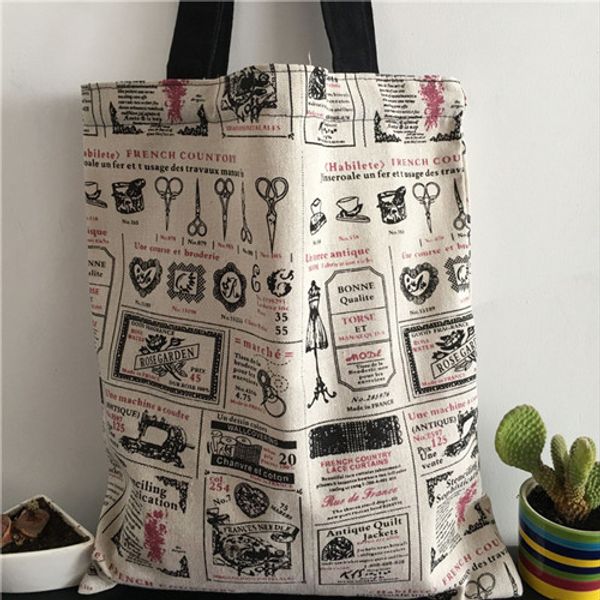 yile cotton linen eco market shopping tote shoulder bag print sissors english letter 8417c
yile cotton linen eco market shopping tote shoulder bag print sissors english letter 8417c