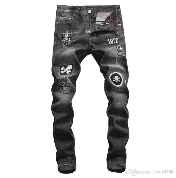 d2019 fashion new style brand men's denim jean embroidery tiger pants holes jeans zipper men stretch hole jeans #8638, Blue
d2019 fashion new style brand men's denim jean embroidery tiger pants holes jeans zipper men stretch hole jeans #8638, Blue