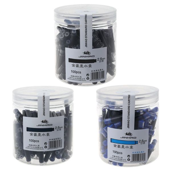 100pcs jinhao universal black blue fountain pen ink sac cartridges 2.6mm refills school office stationery, Black;red
100pcs jinhao universal black blue fountain pen ink sac cartridges 2.6mm refills school office stationery, Black;red