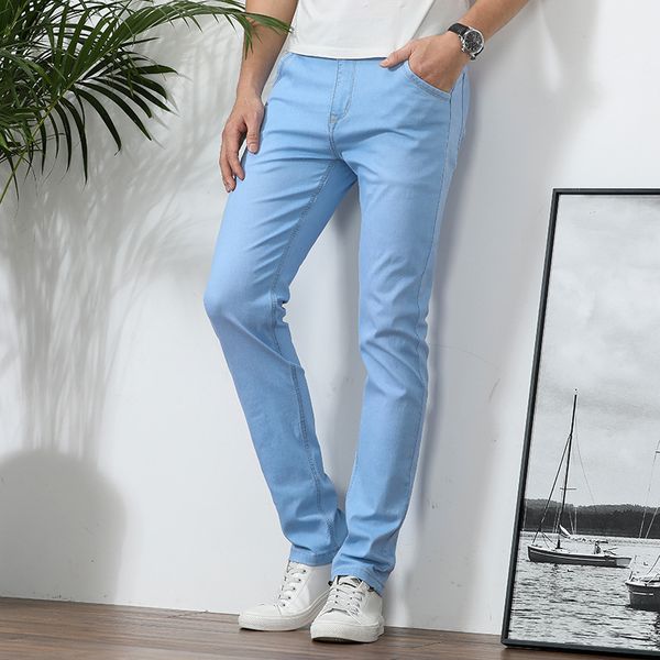 spring slim fit jeans elasticity korean-style straight-leg pants teenager versatile cowboy long pants, Blue
spring slim fit jeans elasticity korean-style straight-leg pants teenager versatile cowboy long pants, Blue