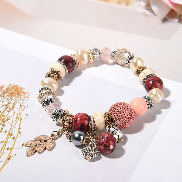 bohemian leaves crystal natural stone bracelet pearl fashion national style beaded bracelets women jewelry gift, Black
bohemian leaves crystal natural stone bracelet pearl fashion national style beaded bracelets women jewelry gift, Black
