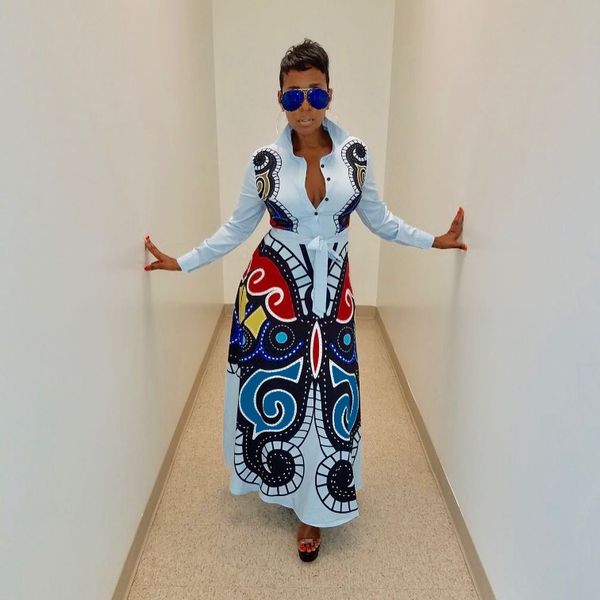 Butterfly Printed Women Long Shirt Dress Female Floral Designer Casual Long Dress
Butterfly Printed Women Long Shirt Dress Female Floral Designer Casual Long Dress