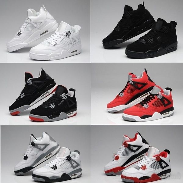 4 4s white cement pure money basketball shoes men women bred royalty game royal sports sneakers size 40-45, Black
4 4s white cement pure money basketball shoes men women bred royalty game royal sports sneakers size 40-45, Black