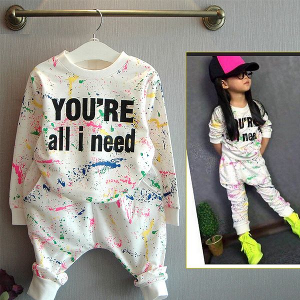 2019 new fashion girls tracksuit baby kids sport clothes set coloful letter printed children suit clothing set for 2-7years old, White
2019 new fashion girls tracksuit baby kids sport clothes set coloful letter printed children suit clothing set for 2-7years old, White