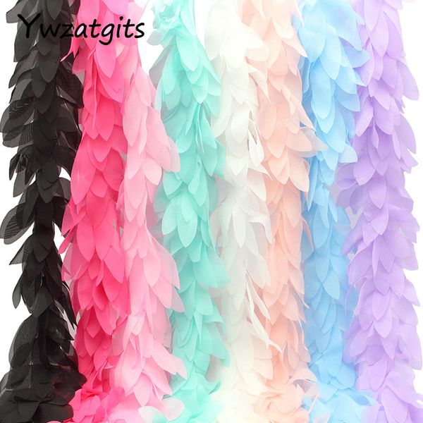 ywzatgits 1yard/lot 12cm chiffon leaves lace trim fringe ribbon garland wedding party decor diy sewing accessories yv0103, Pink;blue
ywzatgits 1yard/lot 12cm chiffon leaves lace trim fringe ribbon garland wedding party decor diy sewing accessories yv0103, Pink;blue