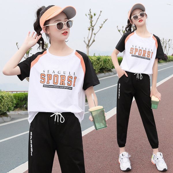students summer girl summer sports leisure fashion suits the new 2020 high school students two-piece with short sleeves, White
students summer girl summer sports leisure fashion suits the new 2020 high school students two-piece with short sleeves, White