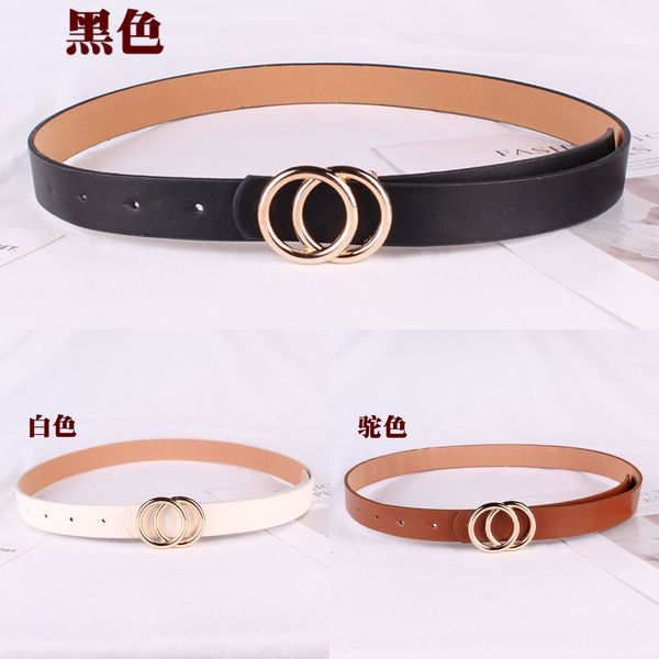 women's big ring and jeans jeans all-match belt decorative metal round buckle thin belt, Black;brown
women's big ring and jeans jeans all-match belt decorative metal round buckle thin belt, Black;brown