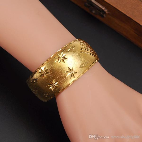 29mm wide bangles for women's 14 k yellow solid gold filled dubai jewelry star bangle open bracelets bridal gift/mom present, Black
29mm wide bangles for women's 14 k yellow solid gold filled dubai jewelry star bangle open bracelets bridal gift/mom present, Black