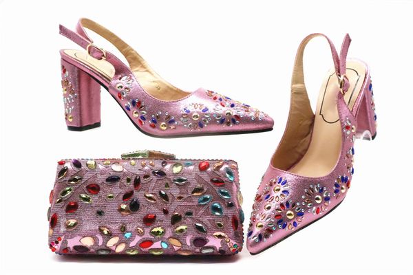 pink color new arrival ladies italian shoes and bag set decorated with rhinestone italian shoes with matching bag for women, Black
pink color new arrival ladies italian shoes and bag set decorated with rhinestone italian shoes with matching bag for women, Black