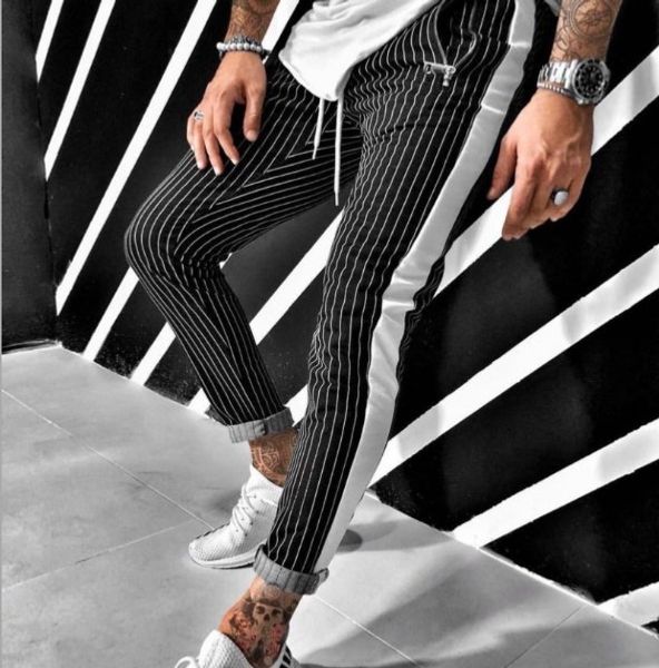 mens summer pants casual loose pocket striped pants slim trousers male joggers with 2 colors asian size m-2xl, Black
mens summer pants casual loose pocket striped pants slim trousers male joggers with 2 colors asian size m-2xl, Black