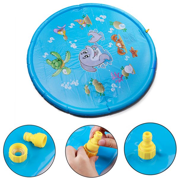 68 inch outdoor sprinkler pad for children infants toddlers, boys, girls and kids splash play mat swimming rings
68 inch outdoor sprinkler pad for children infants toddlers, boys, girls and kids splash play mat swimming rings
