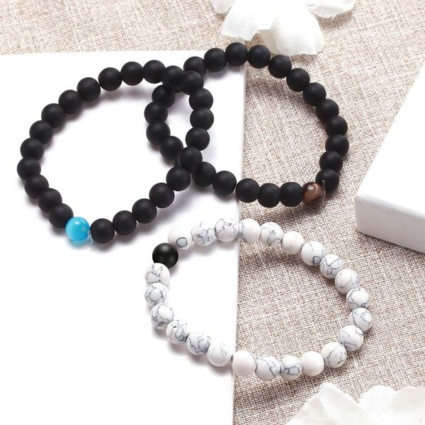 new handemade matte black white onxy howlite beads bracelet for women man 8mm natural stone elastic bracelet trendy jewelry gift
new handemade matte black white onxy howlite beads bracelet for women man 8mm natural stone elastic bracelet trendy jewelry gift