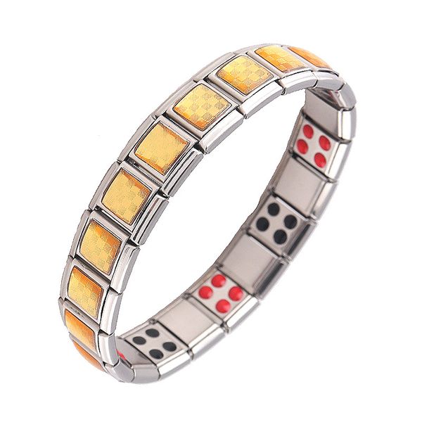 jewelry gold elasticity elastic energy movement magnetic germanium italian charm bracelet fashion stainless steel st15, Golden;silver
jewelry gold elasticity elastic energy movement magnetic germanium italian charm bracelet fashion stainless steel st15, Golden;silver