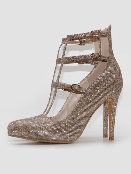 gold glitter prom heels sparkly pumps pointed toe stiletto high heels, Black