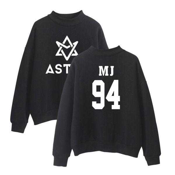 astro kpop sweatshirts korean harajuku turtleneck hoodies sweatshirt moletom feminino fashion tracksuit plus size clothes, Black 
astro kpop sweatshirts korean harajuku turtleneck hoodies sweatshirt moletom feminino fashion tracksuit plus size clothes, Black