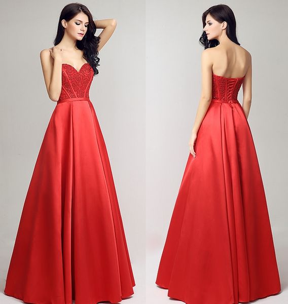 2020 luxurious crystal beaded prom gown red formal evening dresses satin back strap long beaded ball prom gown, Black;red
2020 luxurious crystal beaded prom gown red formal evening dresses satin back strap long beaded ball prom gown, Black;red