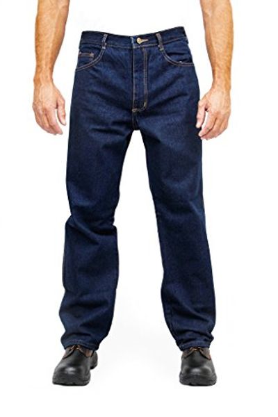 kolossus heavy duty relaxed fit straight cut five pocket 100% cotton work jeans with triple seams, Blue
kolossus heavy duty relaxed fit straight cut five pocket 100% cotton work jeans with triple seams, Blue