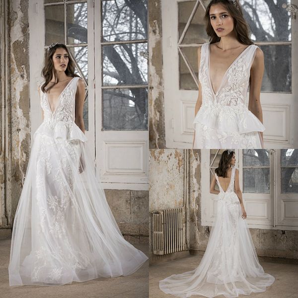 tony ward 2020 wedding dresses v neck lace appliques beads bridal gowns backless sweep train a line wedding dress robe de mariee, White
tony ward 2020 wedding dresses v neck lace appliques beads bridal gowns backless sweep train a line wedding dress robe de mariee, White