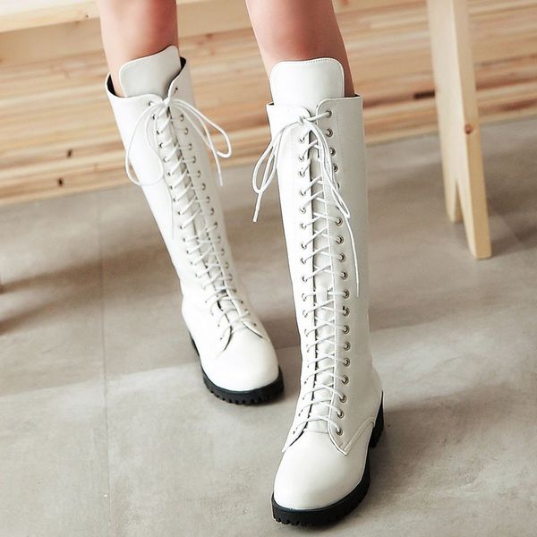 women winter boots women size 43 square heels shoes lace-up casual long fashion botines mujer 2019 tacon bajo#n3, Black
women winter boots women size 43 square heels shoes lace-up casual long fashion botines mujer 2019 tacon bajo#n3, Black
