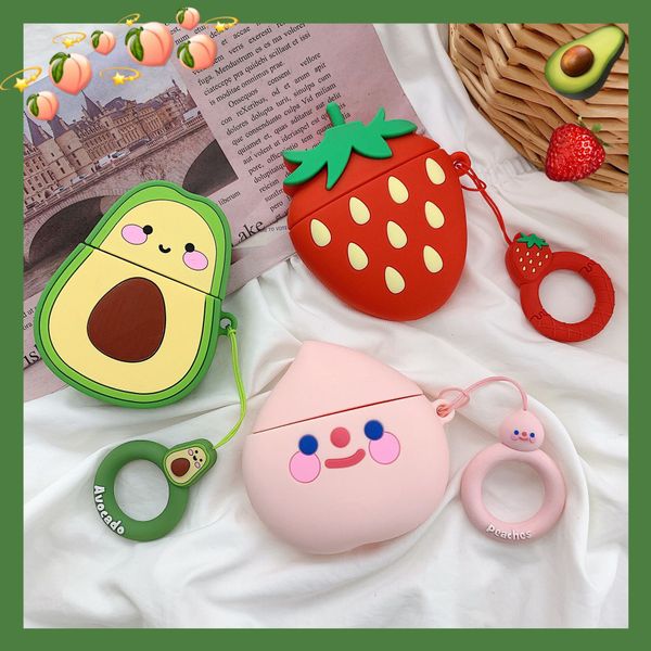 kawaii avovado peach strawberry earphone case for airpods protective cover accessory for airpods case silicone cute (excluding headphones
kawaii avovado peach strawberry earphone case for airpods protective cover accessory for airpods case silicone cute (excluding headphones
